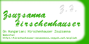 zsuzsanna hirschenhauser business card